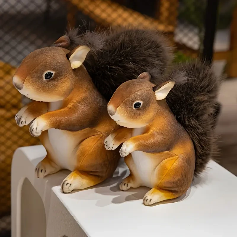 TINATOY Lifelike Squirrel Plush Toy