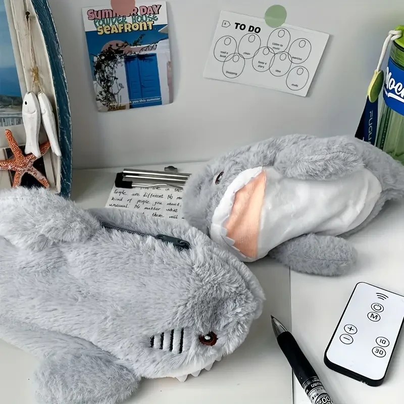Unique, Plush Shark Pencil Case