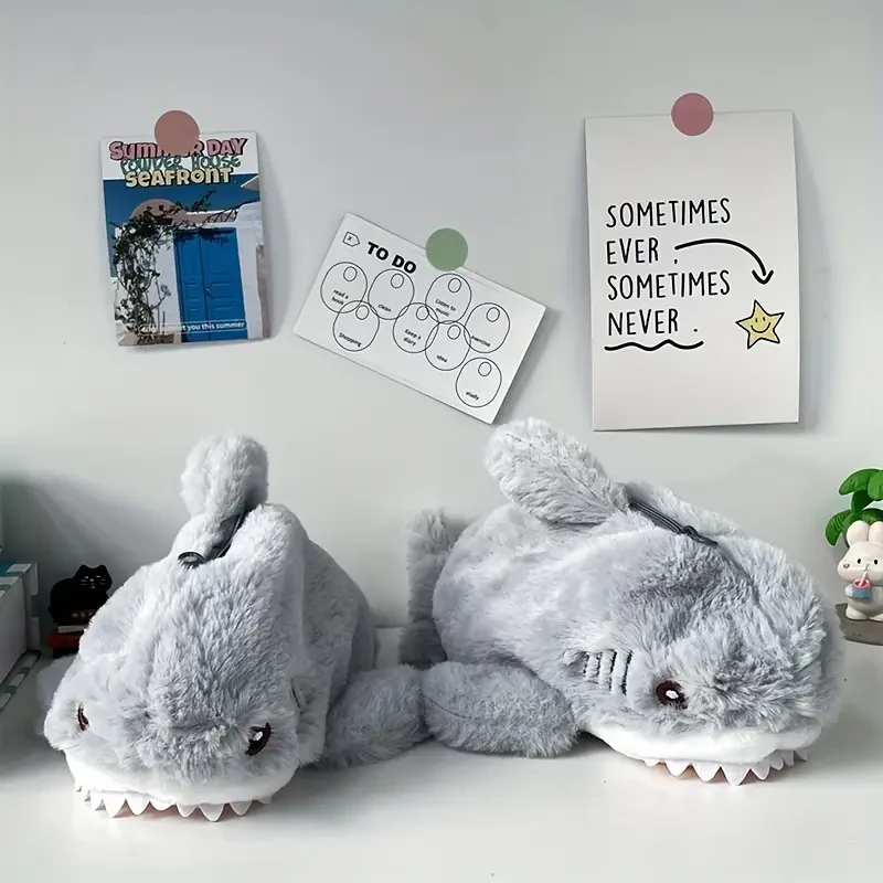 Unique, Plush Shark Pencil Case