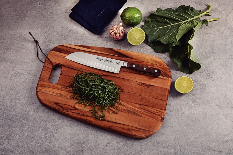 Century Wood Santoku Knife 7", 18cm - Tramontina