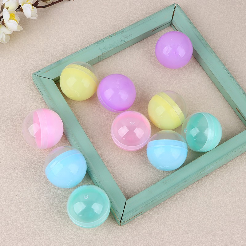 Promotion 10Pcs 45MM Colorful Plastic Toy Capsule Surprise Balls