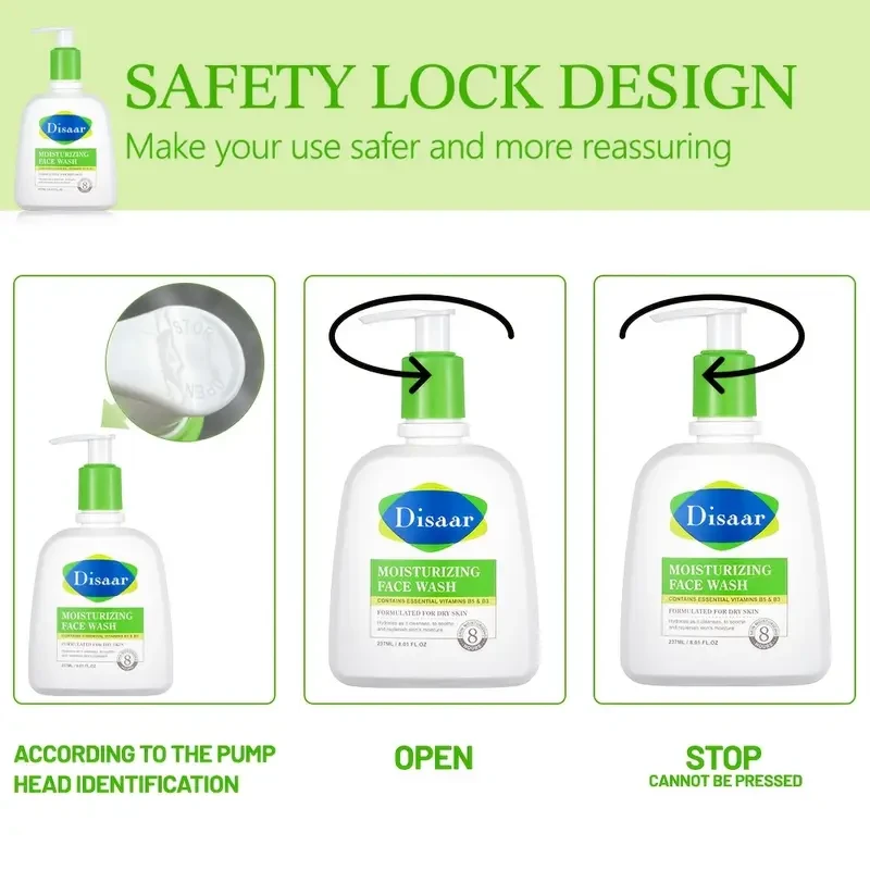 DISAAR Moisturizing Face Wash with Vitamin B5 & B3