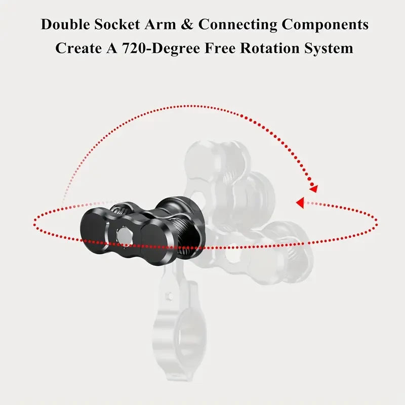 Secure Aluminum Alloy Double Socket Arm for RAM Mounts