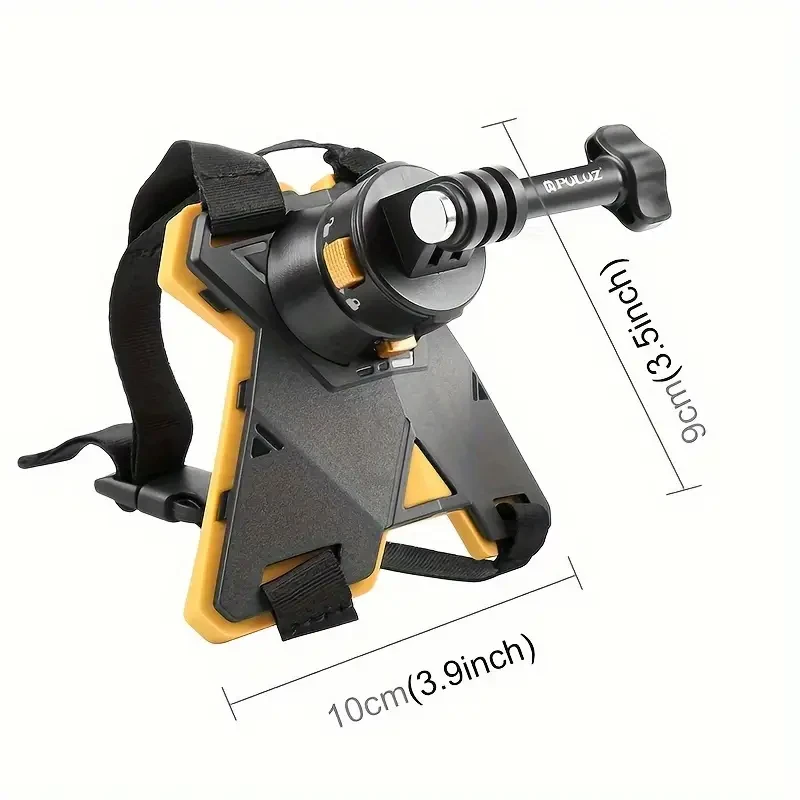 PULUZ Magnetic Quick Release Motorcycle Helmet Chin Strap Mount (Black)