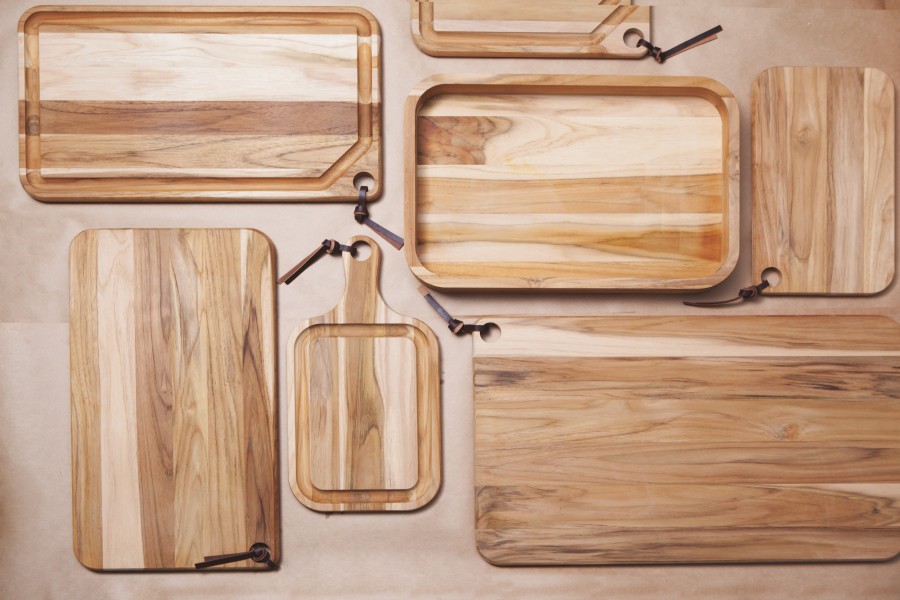 Cutting Board with Handle, Teak Wood 400x210mm - Tramontina