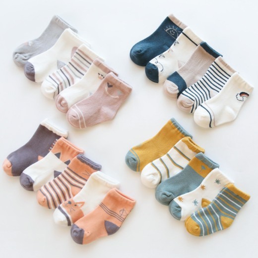 Cartoon Mid-calf Children's Socks Combed Cotton