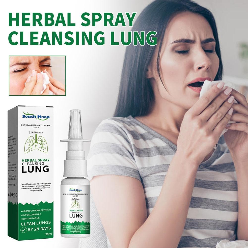 5X 20ml Lung Detox Herbal Cleanser Spray - Anti Snoring and Nasal Congestion Relief