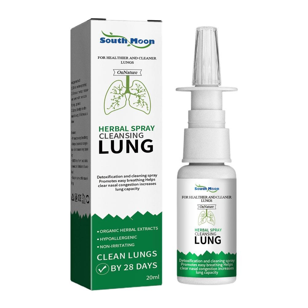 5X 20ml Lung Detox Herbal Cleanser Spray - Anti Snoring and Nasal Congestion Relief