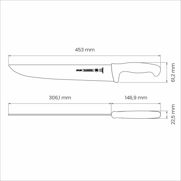 Professional Master Black Meat Knife 12", 31cm - Tramontina
