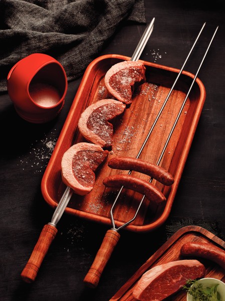 Heavy Duty Stainless Steel Skewer Wood Handle 65cm - Tramontina