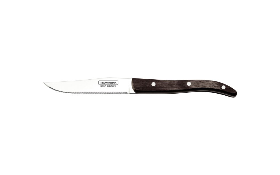 Churrasco Steak Knife Micro Serrated Narrow Polywood 4", 10cm - Tramontina