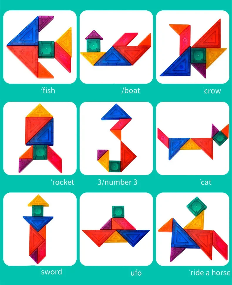 Children's Toy Tangram Magnetic Puzzle