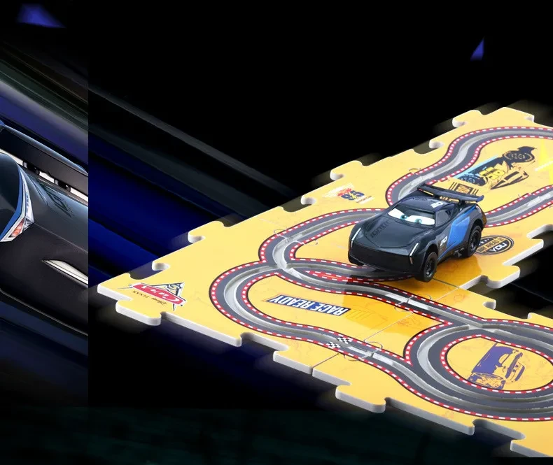 Electric puzzle track car toy