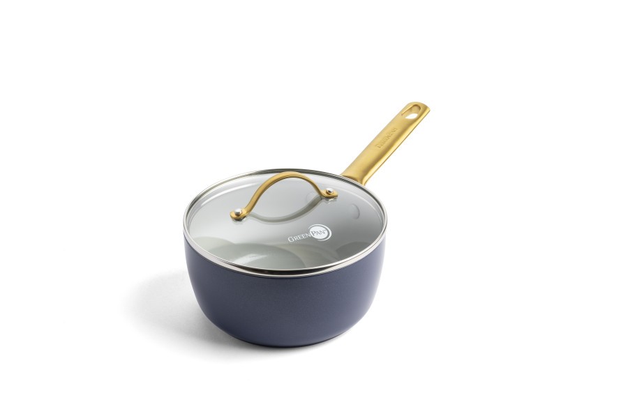 Padova Navy Blue Covered Saucepan 18cm/2L