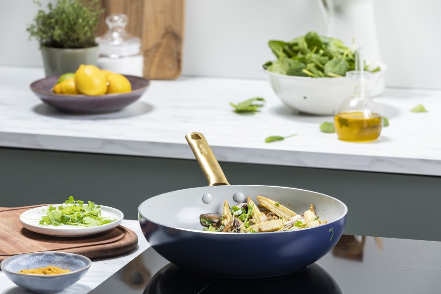 Padova Navy Blue Open wok 28cm/ 3.7L - GreenPan