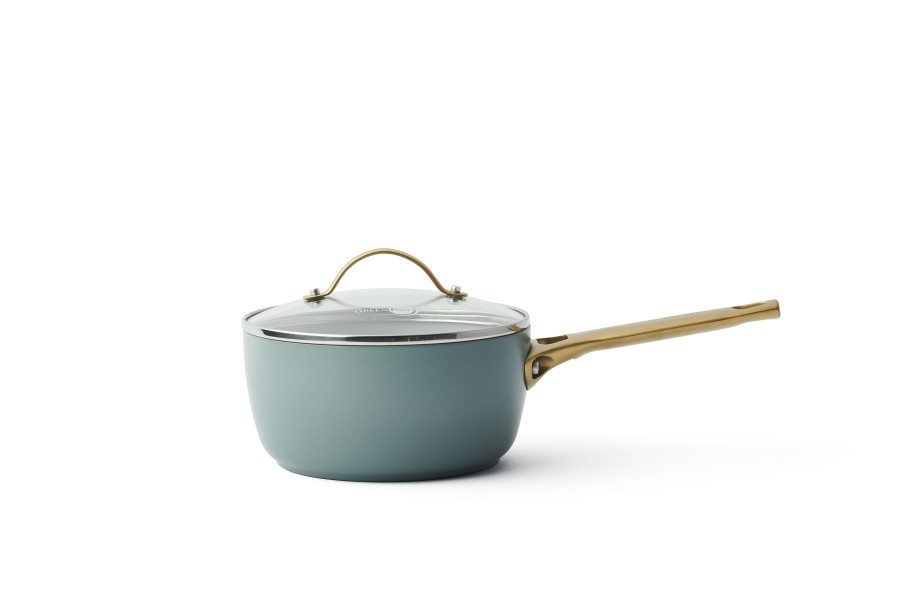 Padova Smokey Blue Covered Saucepan 18cm / 2.01L - GreenPan
