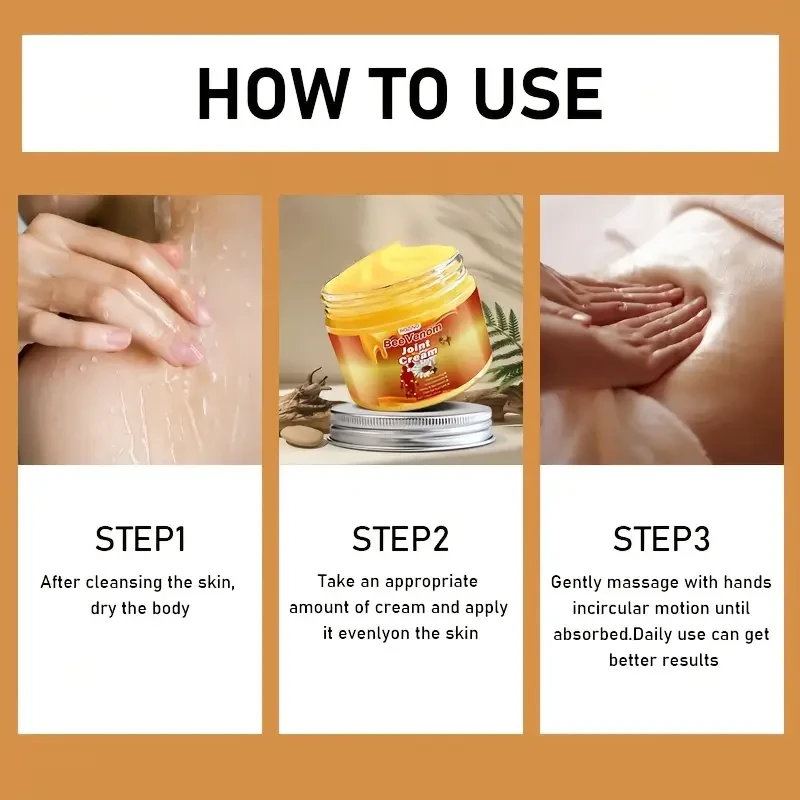 ROZINO Natural Bee Venom 150g Unisex Adult Hypoallergenic Joint Care Cream