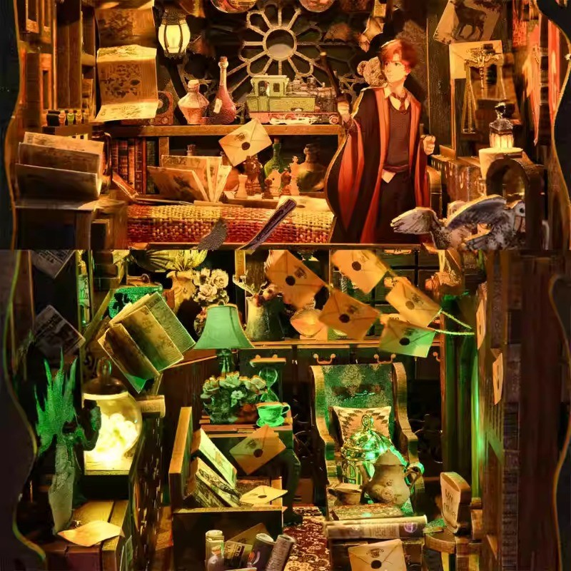 Diy Cottage Wooden Book Stand 3D Assembly Model