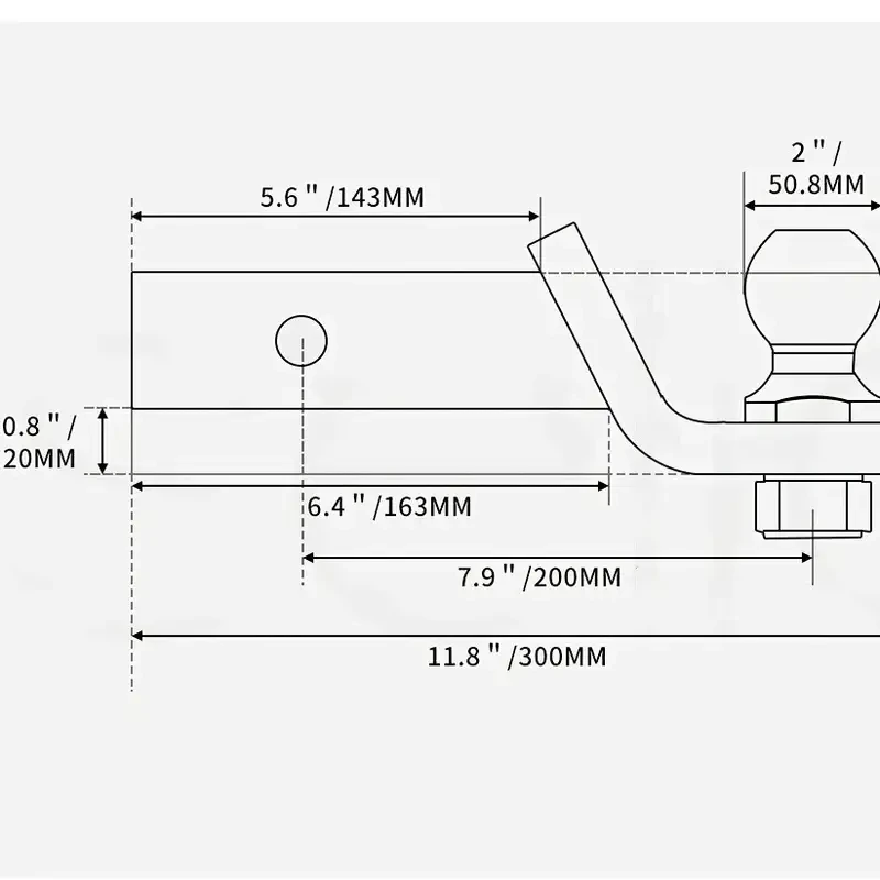 Steel Trailer Hitch Mount with 2-Inch Ball