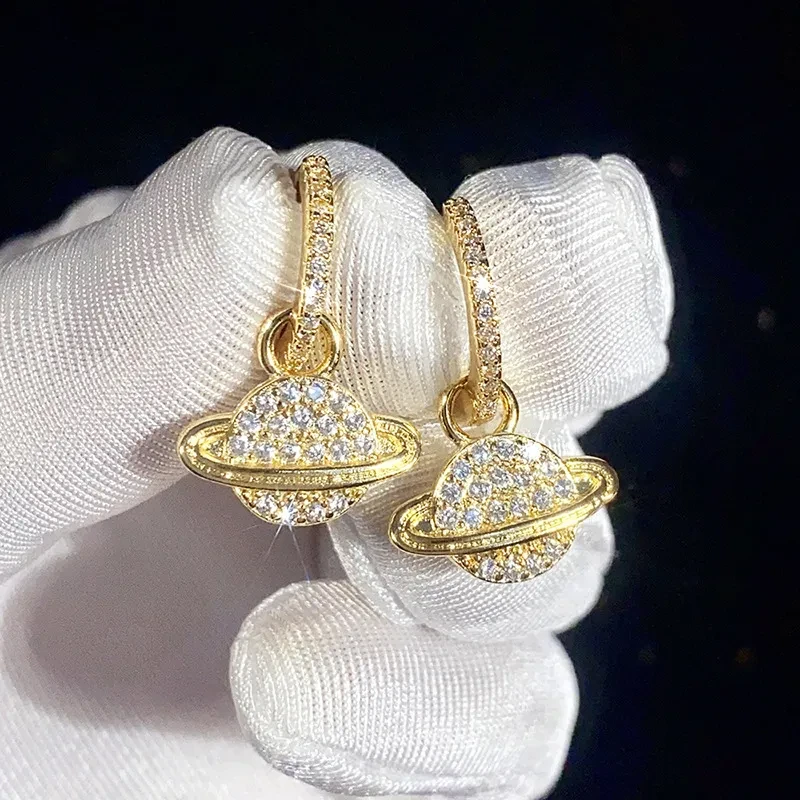 Cao Shi Europe And America Cross Border Shiny Blingbling Earrings