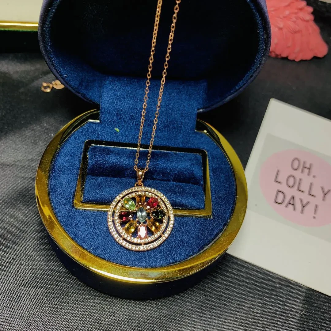 Ladies Fashion New Natural Tourmaline Pendant