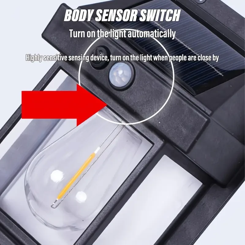 2pcs Golden Century Solar Wall Lights