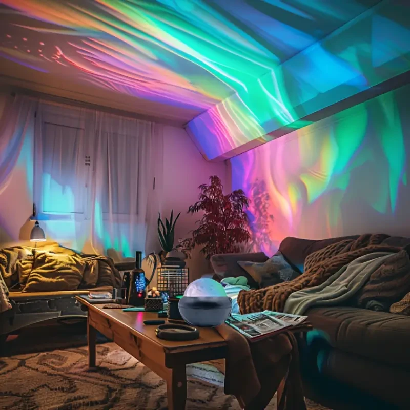 1pc USB-Powered Aurora and Starry Sky Projector