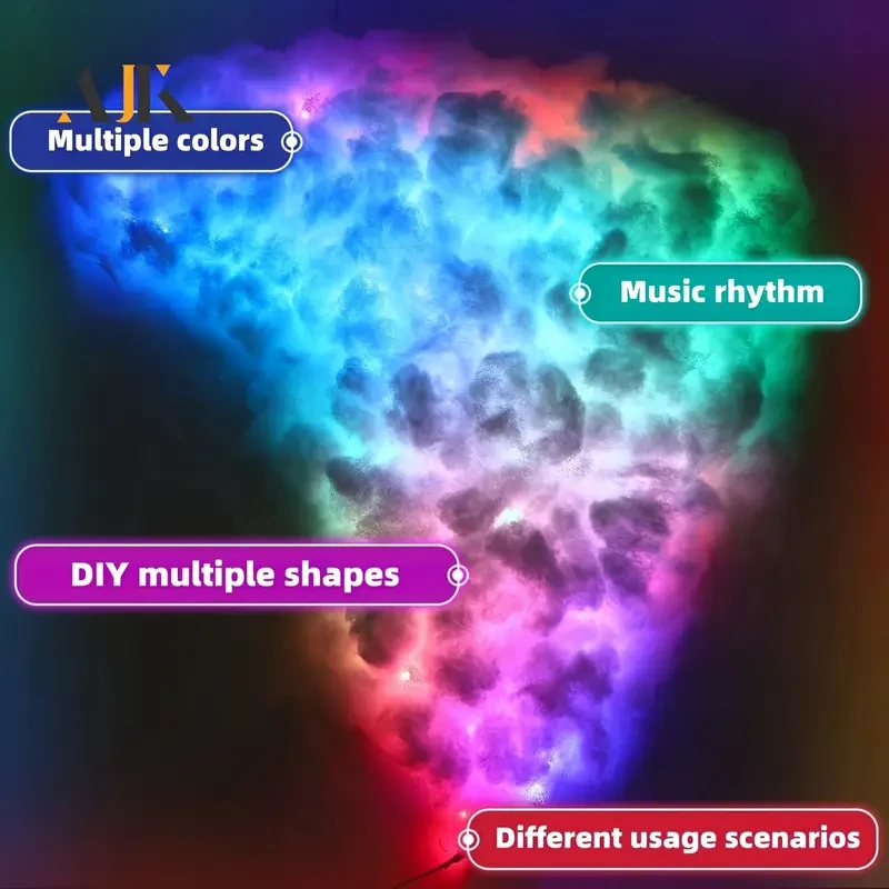 2D Flat, AJK 3D cloud light kit with music synchronization