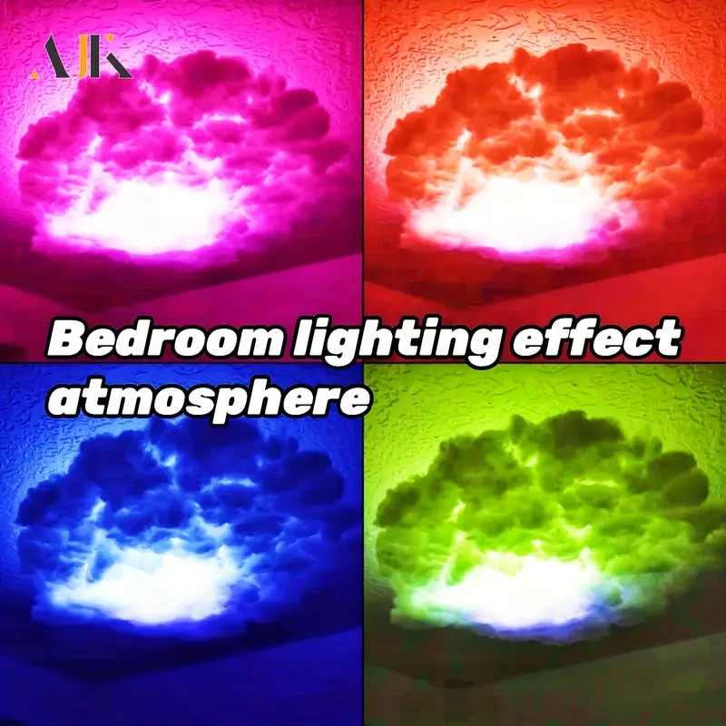 AJK 39.37 Inch LED Cloud Light with Music Rhythm & Thunder Effects