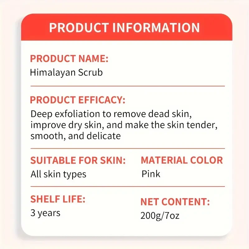 Himalayan Salt Exfoliating Body Scrub 7oz/200g