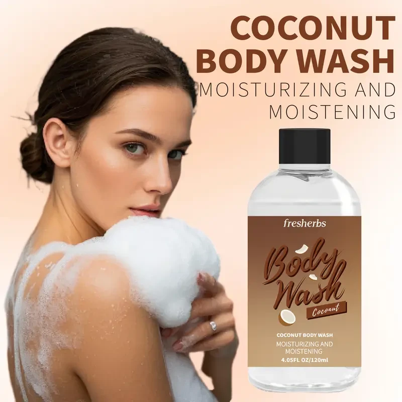 Fresherbs Coconut Body Wash - Exfoliating & Oil Control