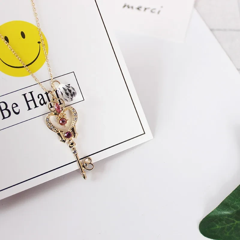 Space Time Key Transparent Pendant Necklace