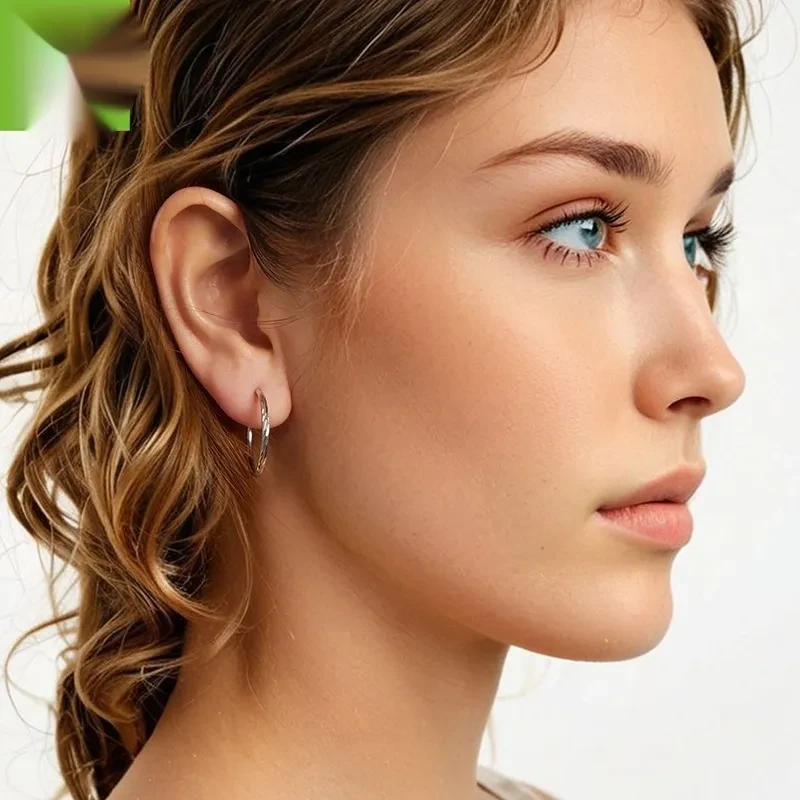 Super Carved 925 Sterling Silver Female Earrings