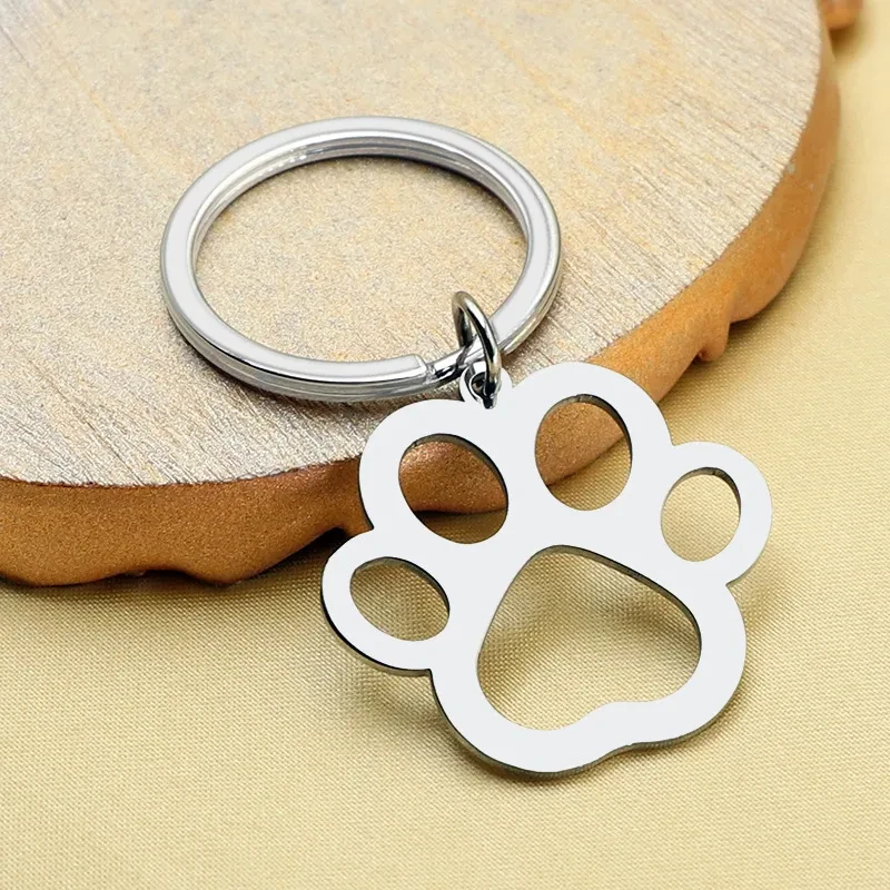 Pet Collar Hollow Paw Handbag Pendant