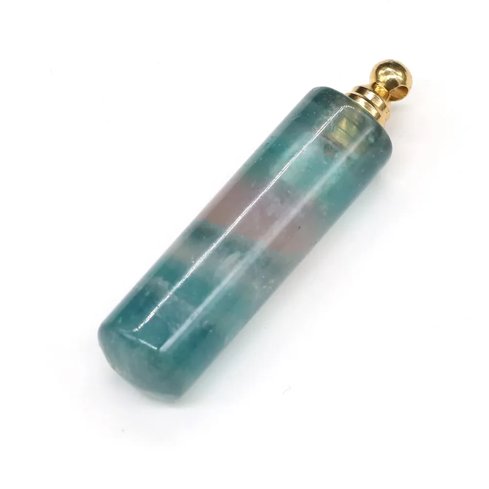 Natural Stone Necklace Perfume Bottle Pendant