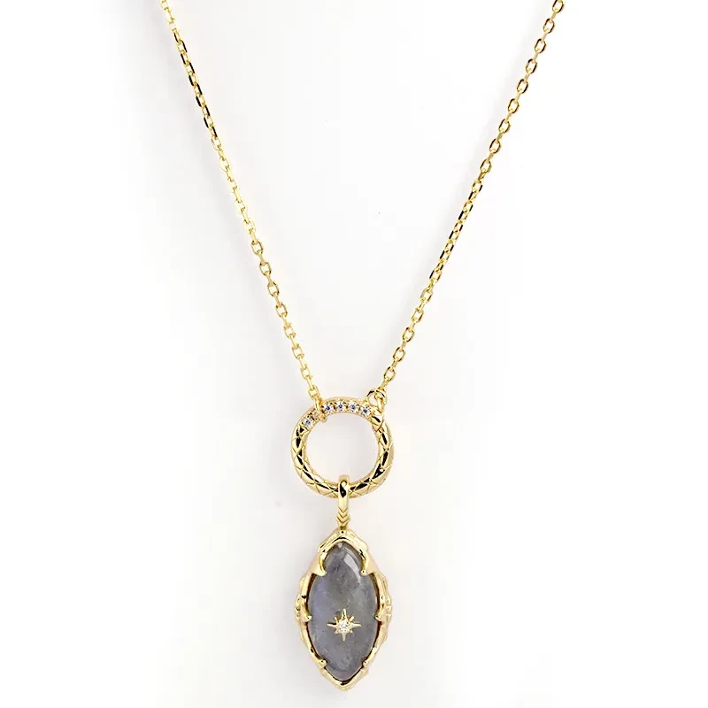 Stone Horse Eye Female Necklace Pendant