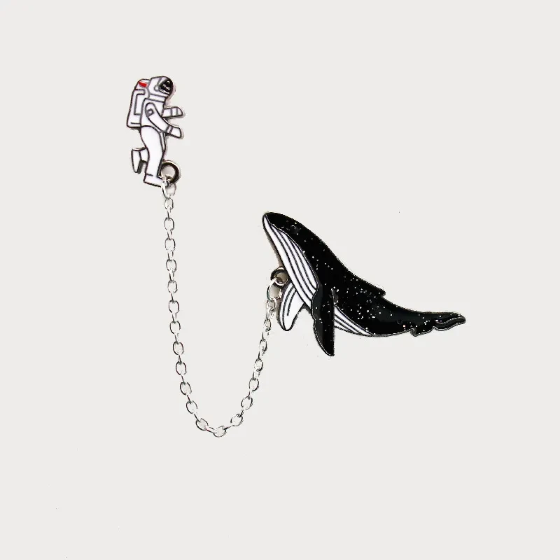 Astronaut Brooch Planet Pendant Cute Japanese