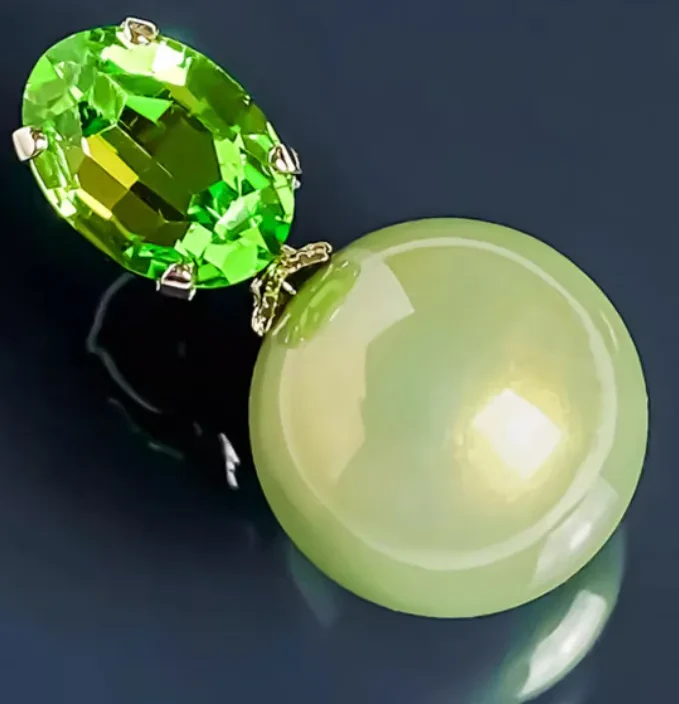 Green Personalized Simple Earrings