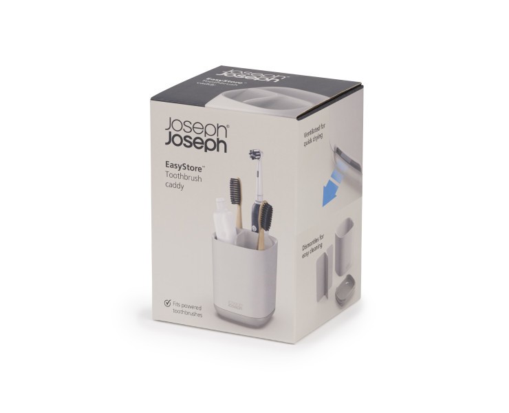 EasyStore Toothbrush Caddy - Ecru - Joseph Joseph