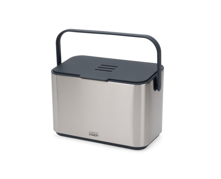 Collect 4L Stainless Steel Food Waste Caddy  - Joseph Joseph