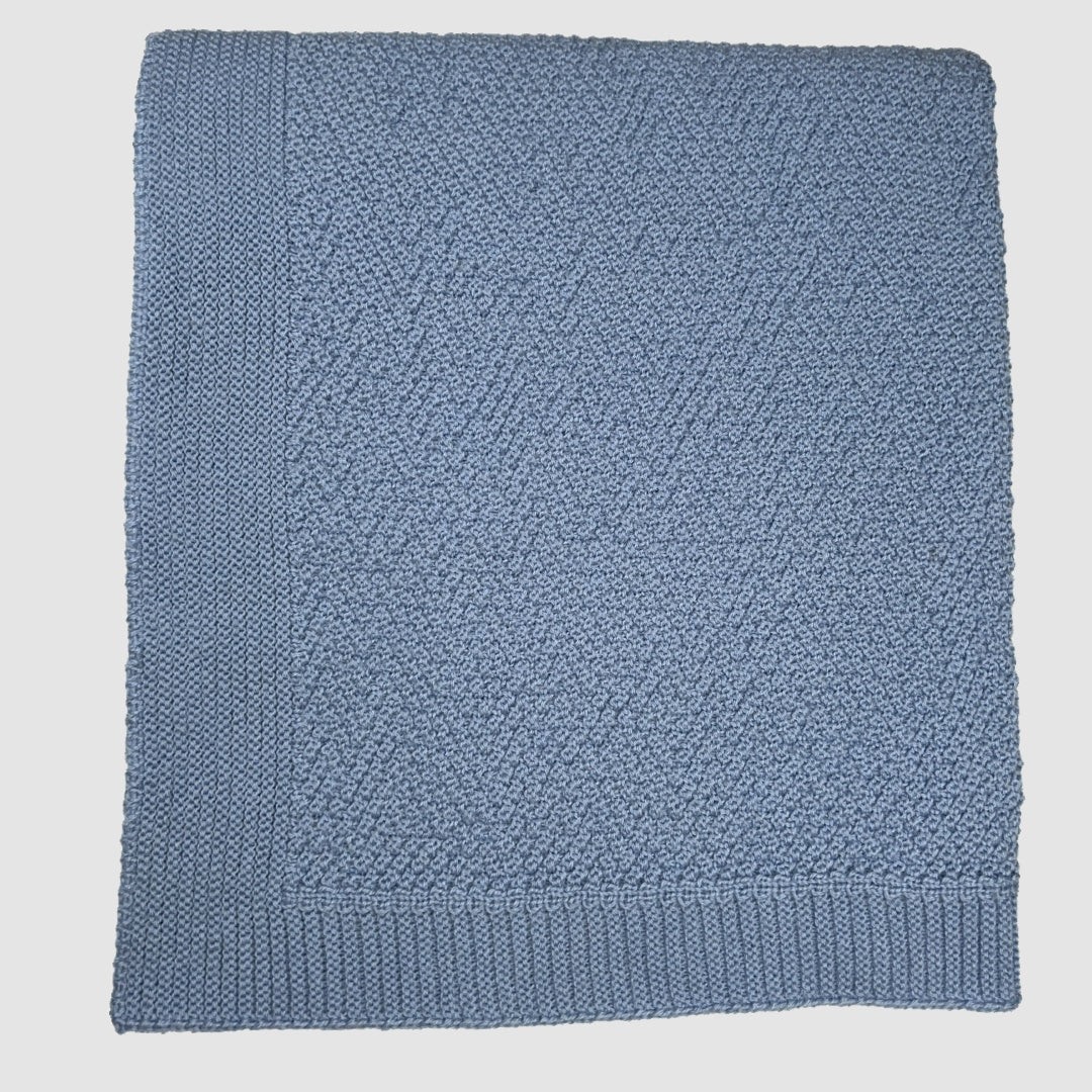 Premium Merino Purl Pattern Blanket