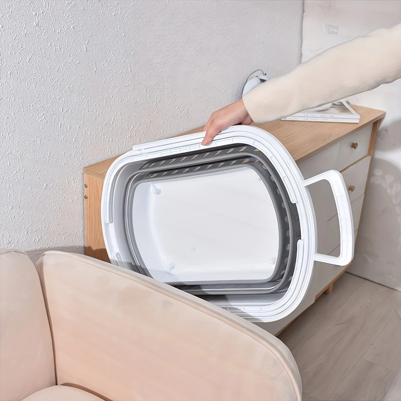 Foldable Laundry Sorting Basket with Handle