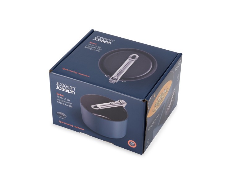 Space 19cm/2.9qt Non-Stick Induction Saucepan & Lid  - Joseph Joseph