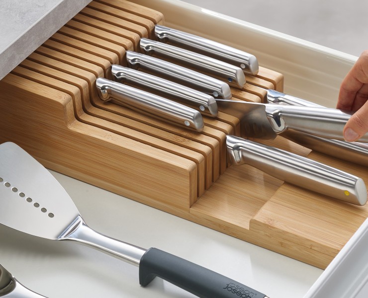 Drawerstore Bamboo 2-Tier Knife Organiser  - Joseph Joseph