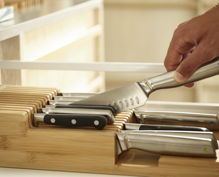 Drawerstore Bamboo 2-Tier Knife Organiser  - Joseph Joseph