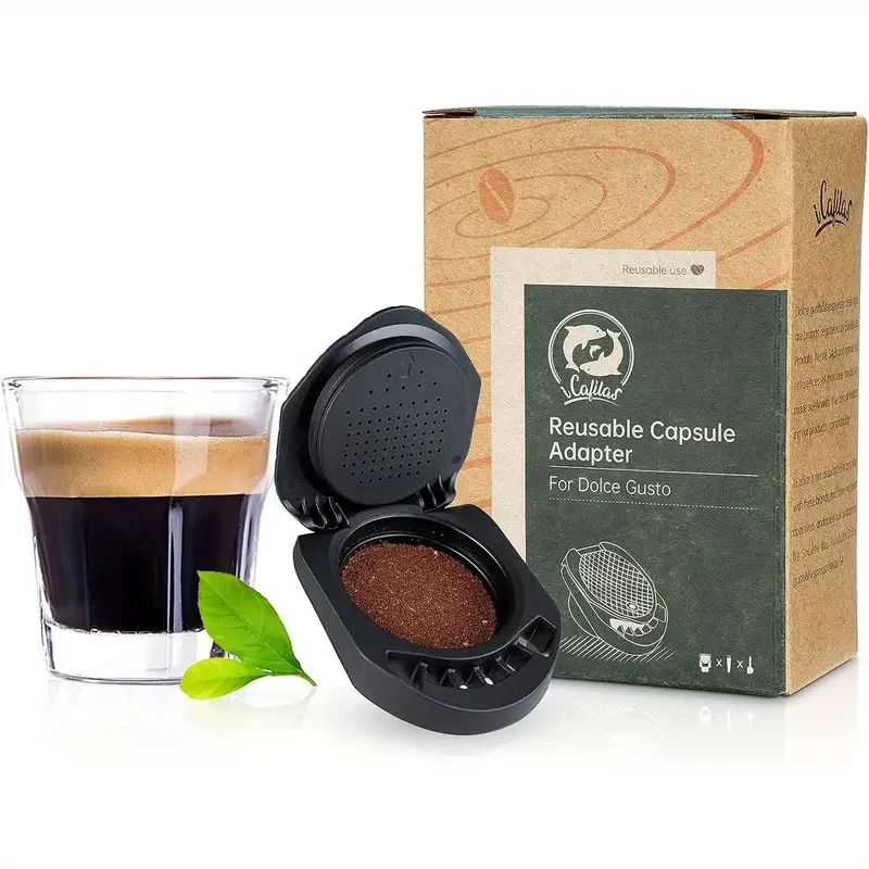 Reusable Capsule Adapter for Dolce Gusto: Compatible with Piccolo Xs/Genio S (1 Adapter)