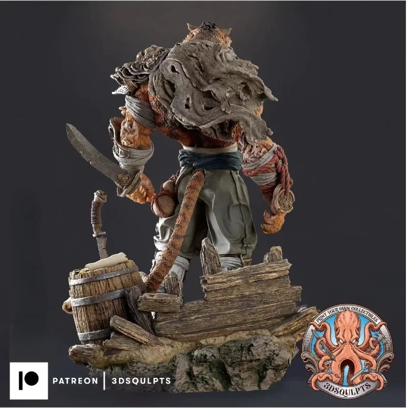 1/24 Scale Resin Figure Model Kit | Tiger Warrior Fantasy Hobby Miniature Sculpture Toy