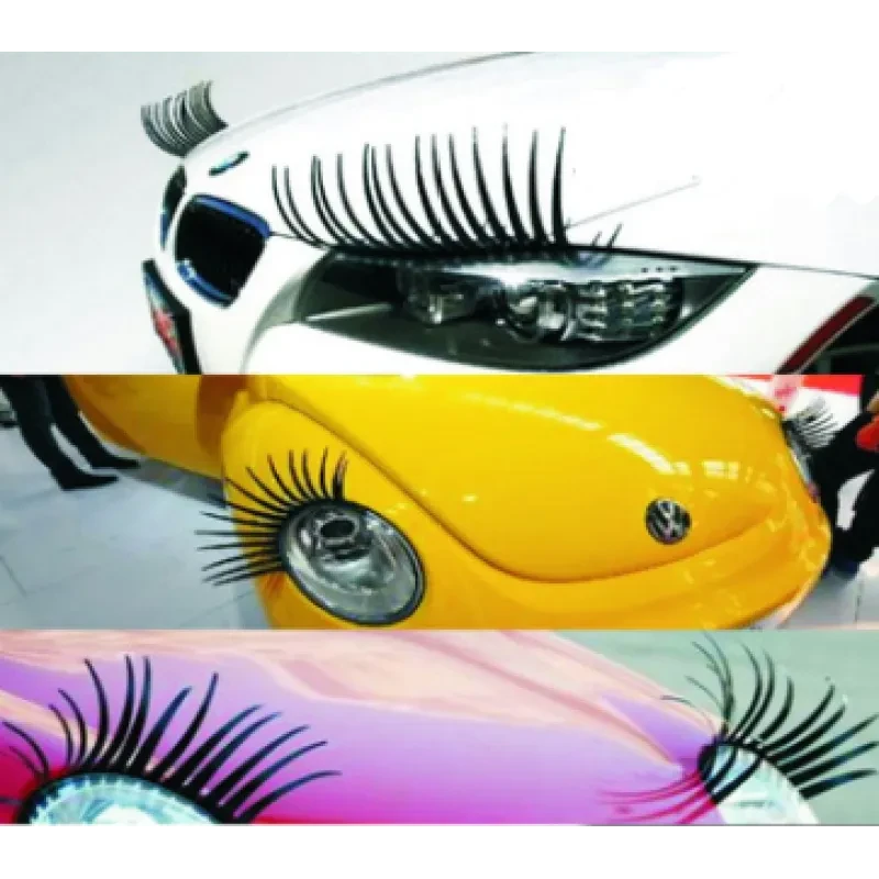 Headlight Eyelash Sticker Car Eyelashes Car False Eyelashes Car Sticker Electric Eye Sticker (2 Pack)
