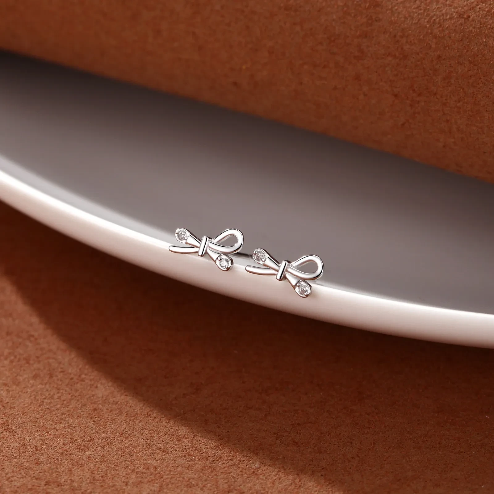 S999 Sterling Silver Pure Silver Stud Earrings For Women