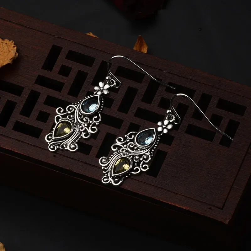 Creative Flower Drop Pear-shaped Earrings